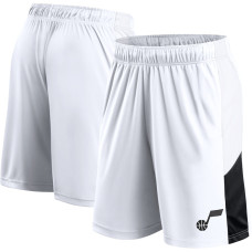 Utah Jazz Fanatics Branded Champion Rush Colorblock Performance basketball Shorts - White