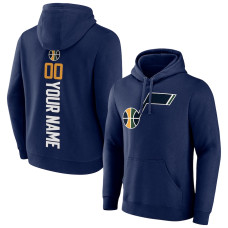 Personalized Utah Jazz Fanatics Branded Playmaker Player basketball Pullover Hoodie - Navy