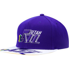 Utah Jazz Mitchell & Ness Hardwood Classics Swingman Pop Snapback Hat - Purple