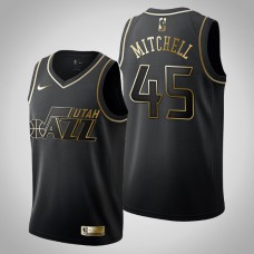 Utah Jazz Donovan Mitchell #45 Black Golden Edition Jersey