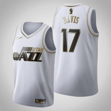 Utah Jazz Ed Davis #17 Golden Edition White Jersey