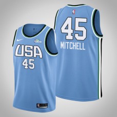 2019 NBA Rising Star Mens Team World Donovan Mitchell #45 Blue Swingman Jersey