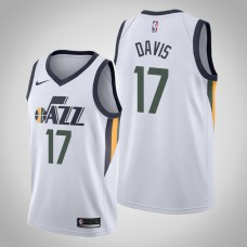 Mens Utah Jazz Ed Davis #17 White Association Jersey