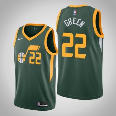 Mens Utah Jazz Jeff Green #22 Green Earned Jersey