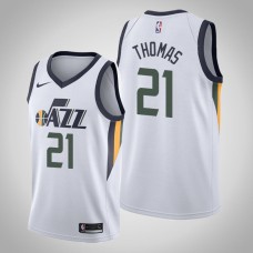 Mens 2021 Utah Jazz Matt Thomas #21 White Association Jersey