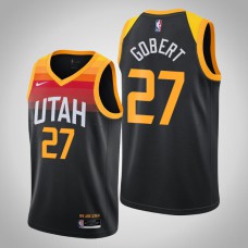 2020-21 Utah Jazz Rudy Gobert #27 Black City Jersey