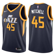 Mens 2017-18 Season Donovan Mitchell Utah Jazz #45 Icon Navy Swingman Jersey