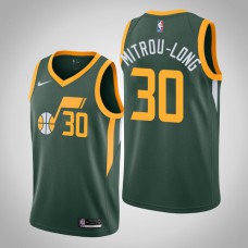 Men NBA 2018-19 Naz Mitrou-Long Utah Jazz #30 Earned Edition Green Swingman Jersey