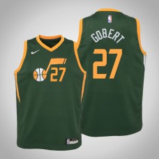 Youth 2018-19 Rudy Gobert Utah Jazz #27 Earned Edition Green Jersey