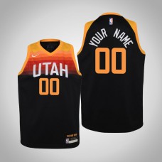 Youth Custom Utah Jazz #00 City Black 2021 Season Jersey