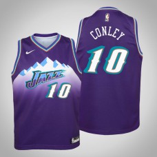 Youth Mike Conley Utah Jazz #10 Hardwood Classics Purple 2020 Season Jersey